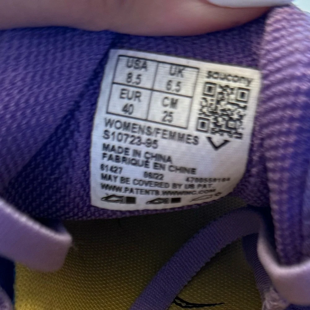 Saucony Lavender Athletic Sneakers Size 8.5